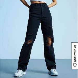 pacsun high rise black ripped 90s boyfriend jeans